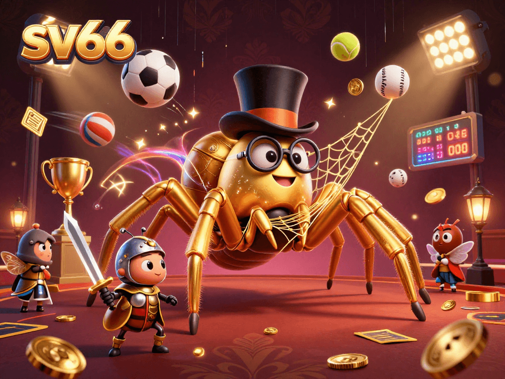 Experience thrilling gameplay with sv66 in a vibrant casino atmosphere featuring a colorful digital illustration.
