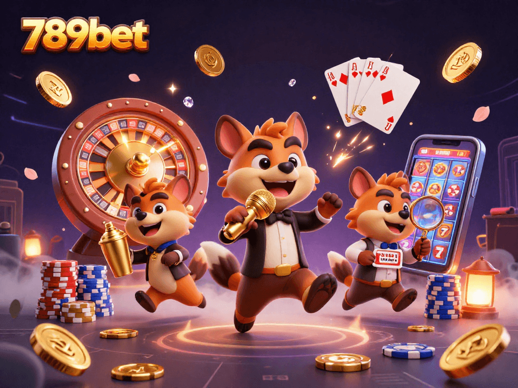 Engage with 789bet's dynamic casino scene featuring hyenas in action with luxurious gaming elements.