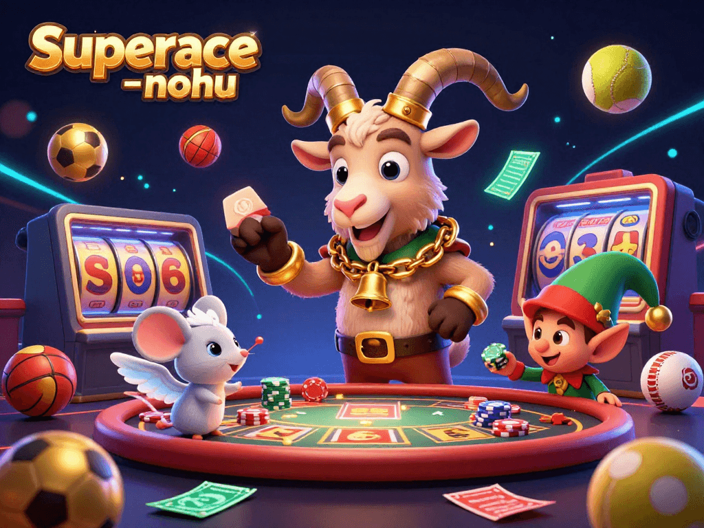 Engage in the thrilling game dynamics of superace-nohu with vibrant characters and exciting casino elements.