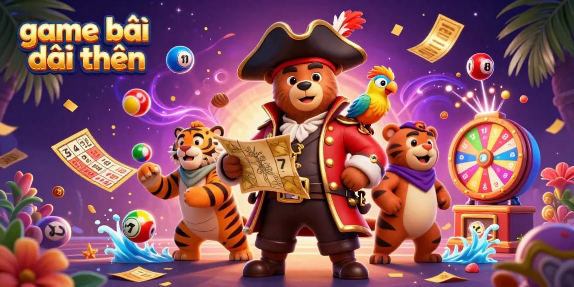 Engage in the exciting world of game bài đổi thưởng with vibrant lottery elements and a pirate adventure theme.