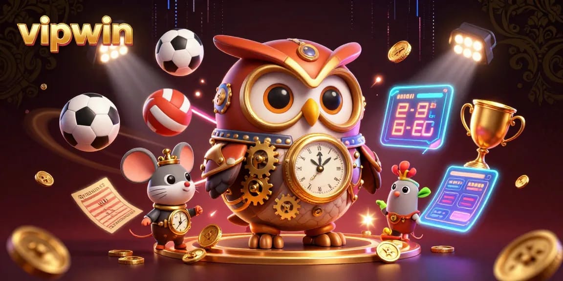 Experience thrilling gameplay at vipwin with animated characters in a captivating casino scene.