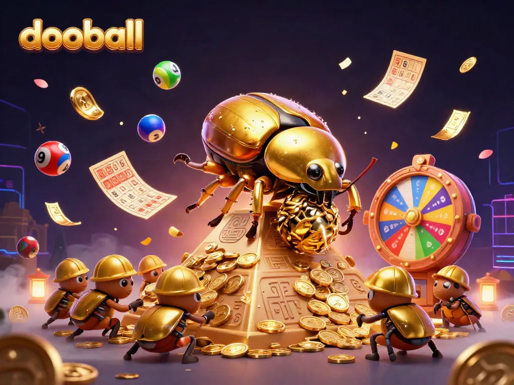 Experience dooball's thrilling gameplay with dynamic lottery elements and vibrant visuals in this detailed scene.