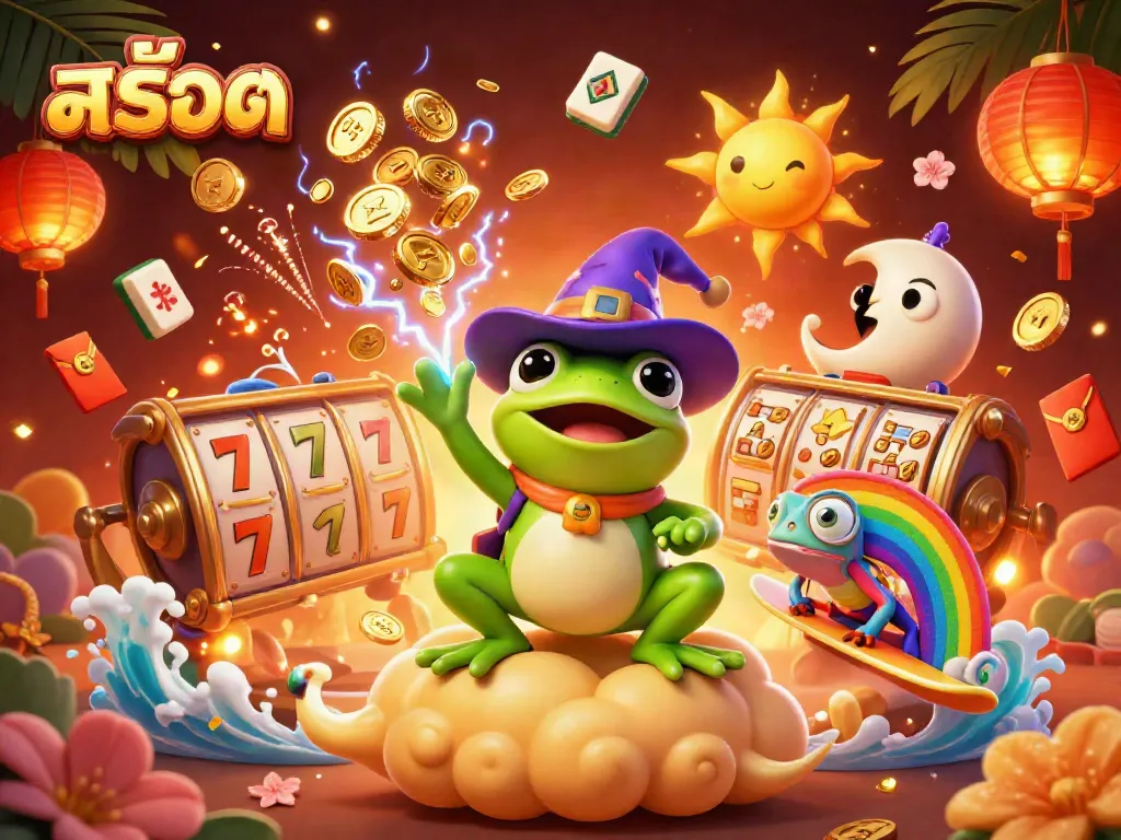 Experience the thrill of สล็อต as golden coins and dynamic characters create an energetic casino atmosphere.