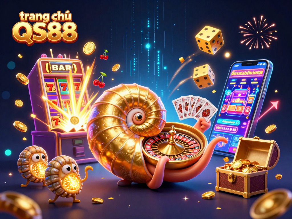 Experience the excitement at trang chủ QS88 with vibrant casino elements and dynamic gameplay scenes.
