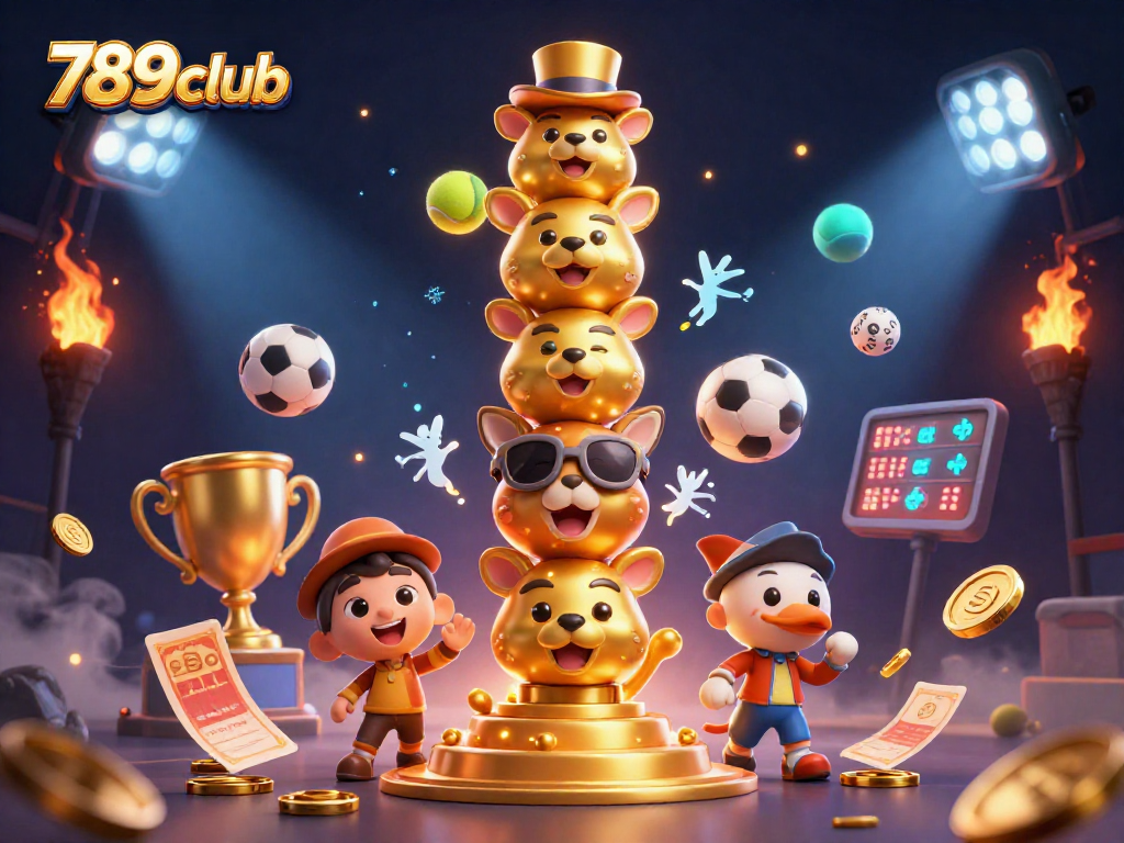 Trò chơi đến từ 789club với các biểu tượng và đồ họa sống động trong một không gian casino 3D.