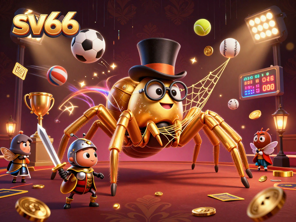 Experience thrilling gameplay with sv66 in a vibrant casino atmosphere featuring a colorful digital illustration.