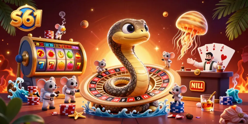 Experience winning with s61 as you play on a dynamic slot-themed cosmic casino