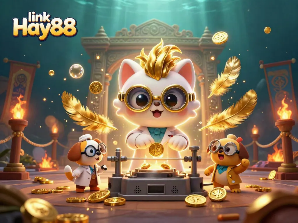 Experience thrilling betting adventures with link Hay88 in this vibrant casino-themed scene.