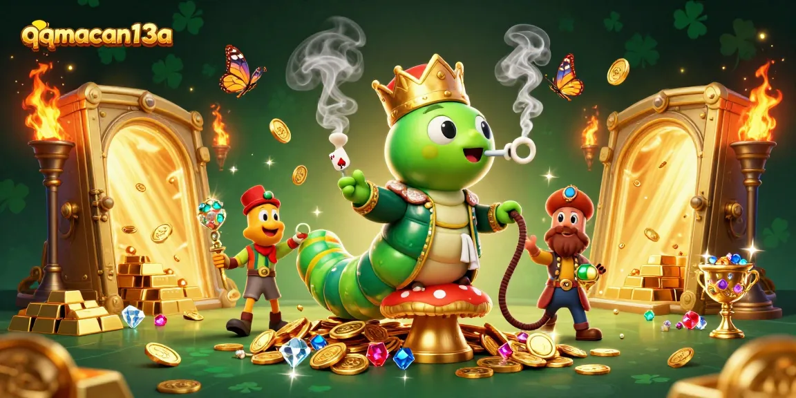 Experience winning moments at qqmacan13a with a vibrant 3D casino illustration showcasing gambling elements.