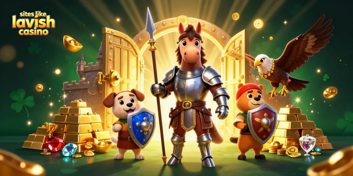 Experience games like lavish luck casino in this vibrant, dynamic cartoon scene of gaming excitement.