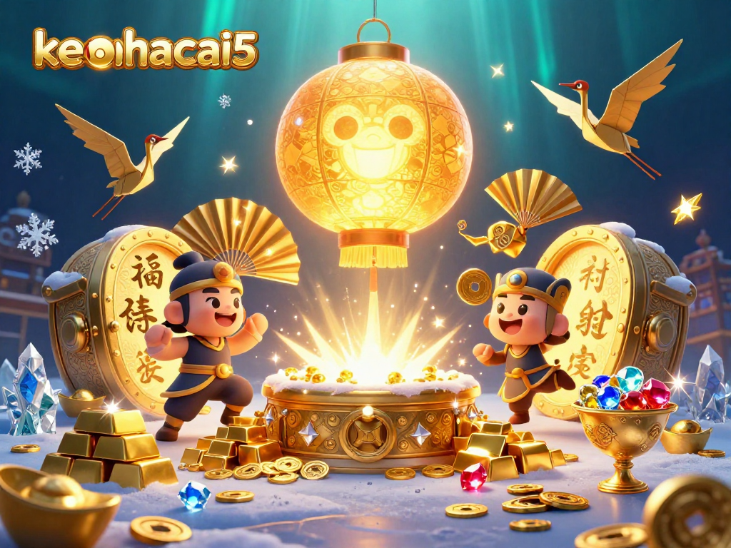 Experience the excitement of keonhacai5 with a vibrant, dynamic casino scene.