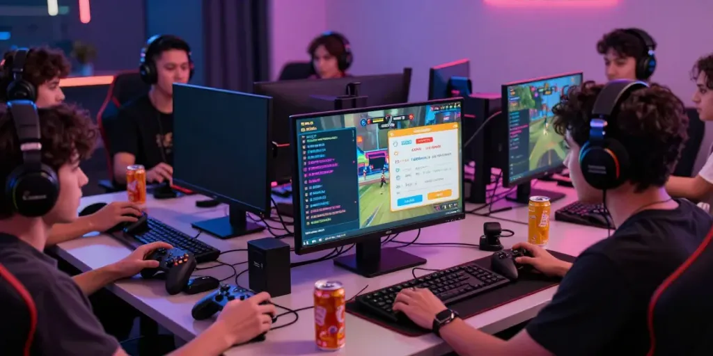 Engaged gamers on rbtv.io participating in a live charity speedrunning event with screens displaying gameplay and chat interactions.