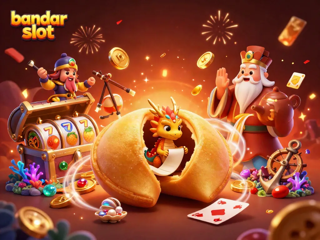 Menang dari bandar slot dengan berbagai karakter permainan slot online dan simbol menarik.