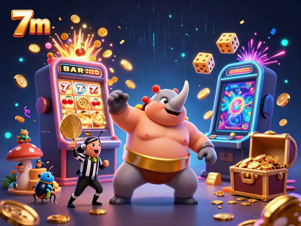 Engage with the thrilling 7m casino world featuring dynamic visuals of winning elements.