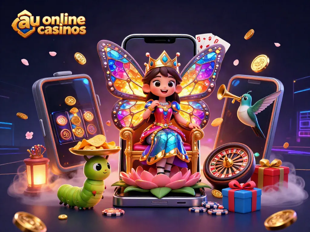 Play exciting slot games at au online casinos with vibrant characters and fun gaming elements.
