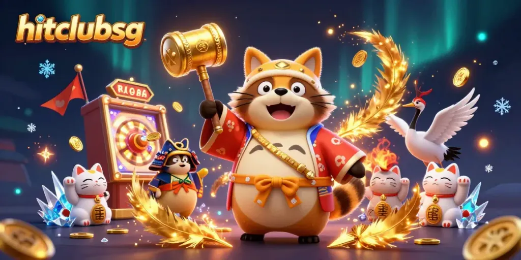 Engage in vibrant gameplay with hitclubsg featuring cheerful characters and slot elements.