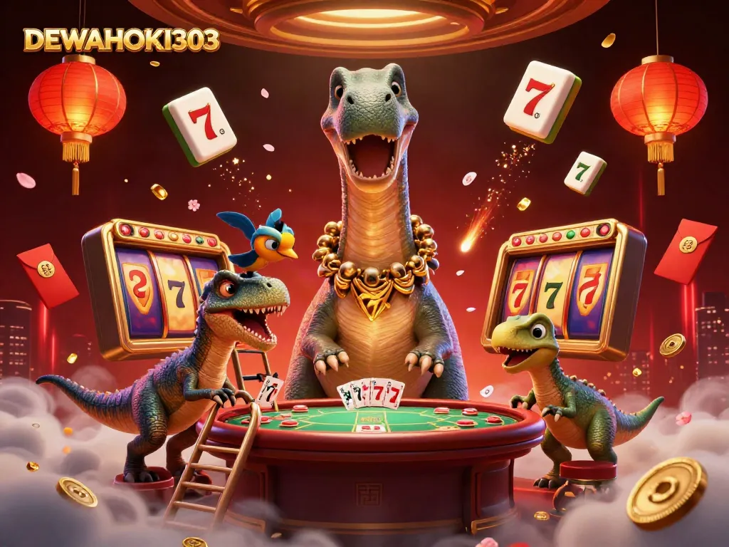 DEWAHOKI303, menangkan jackpot pada permainan slot online dengan suasana megah di kasino virtual.