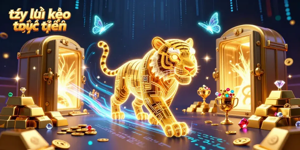 Engage with dynamic wagering at tỷ lệ kèo trực tuyến, as a neon tiger prowls a digital casino!