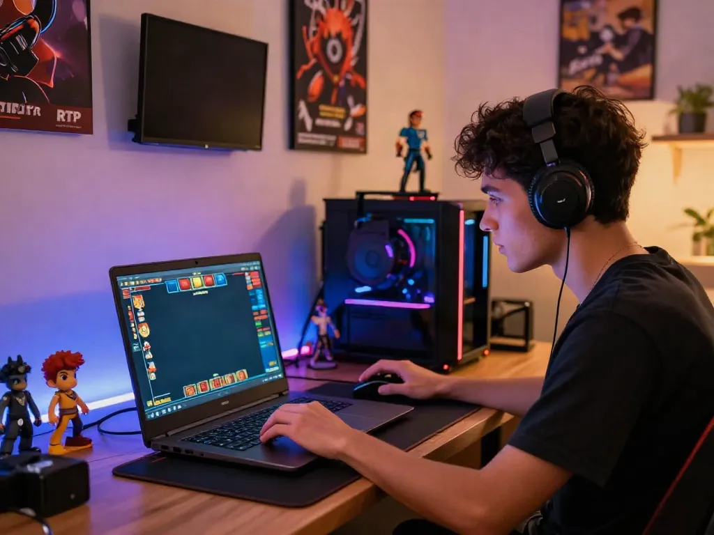 Player enjoying a seamless QQMacan gaming experience with vibrant graphics.