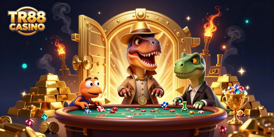 Experience thrilling gameplay at TR88 CASINO with a cartoon-themed blackjack showdown.