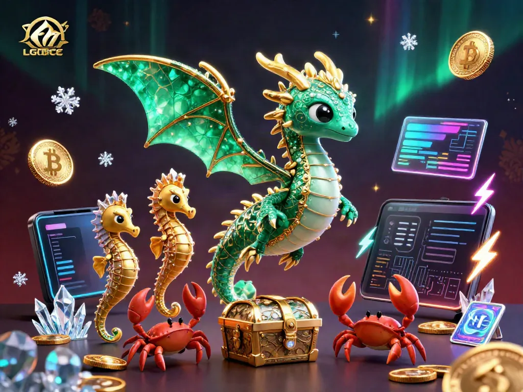 LGOACE features a vibrant 3D rendering of a magical scene with a leafy sea dragon and sports-themed elements.