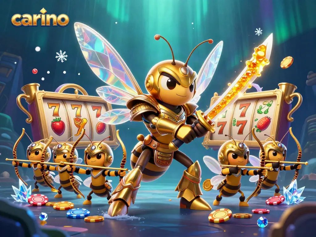 Engage in thrilling gameplay at Carino with vibrant slot machines and action-packed characters.