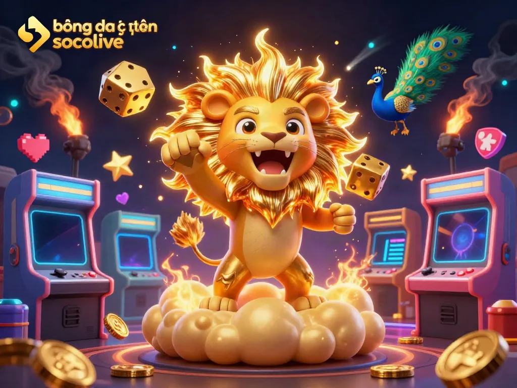 Experience bóng đá trực tuyến socolive with vibrant 3D characters and casino elements