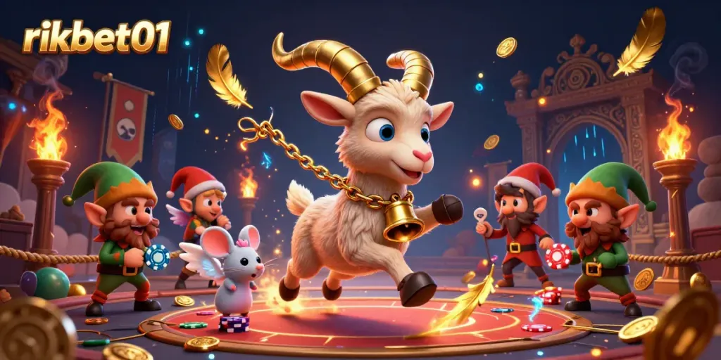 Shoot and win at rikbet01 in a vibrant casino filled with vivid characters and dynamic gaming elements.
