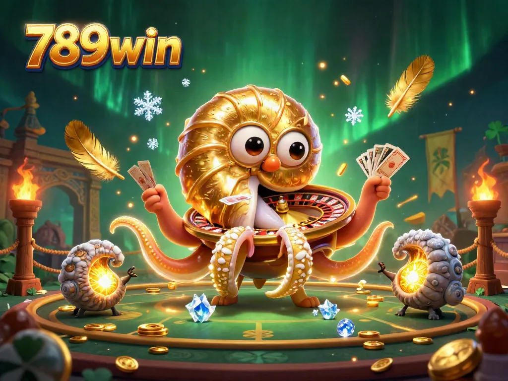 Immerse yourself with 789win's stunning casino experience featuring a giant nautilus roulette wheel.