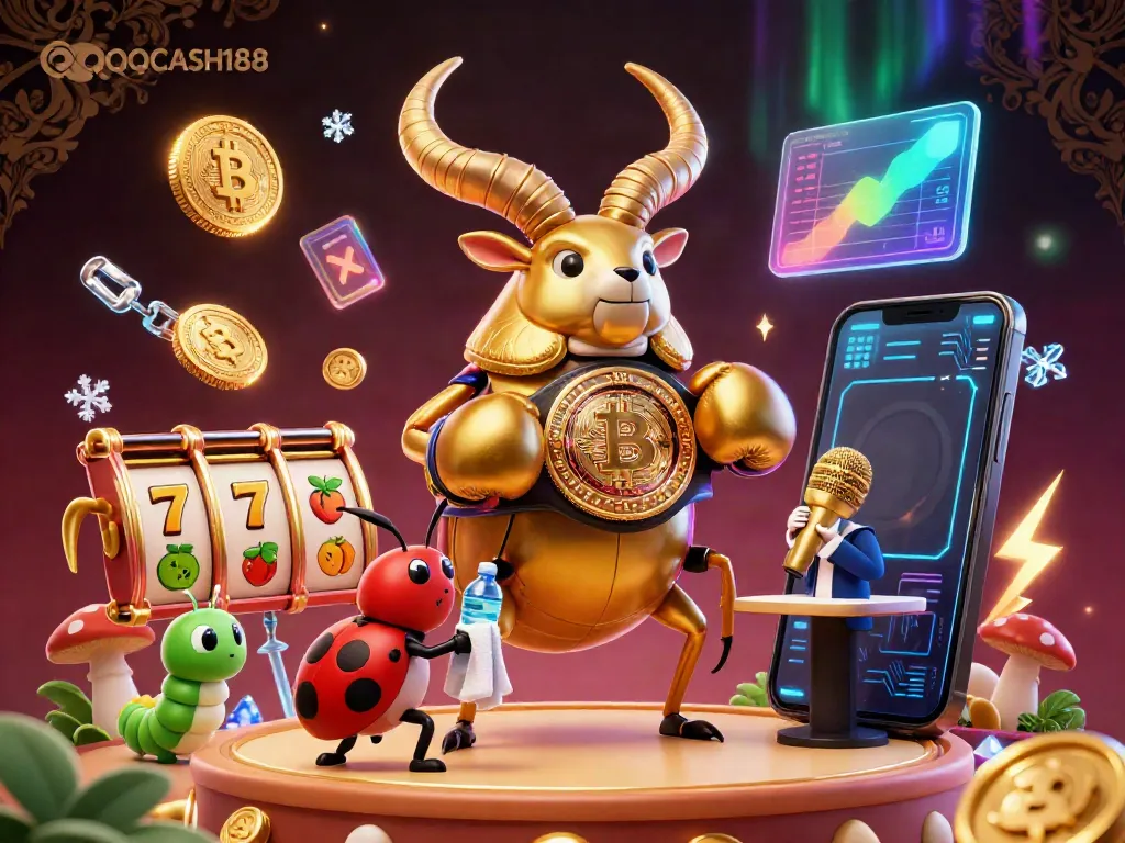 Experience thrilling gameplay at QQCASH188 with our vibrant casino-themed 3D artwork, showcasing impressive visuals.