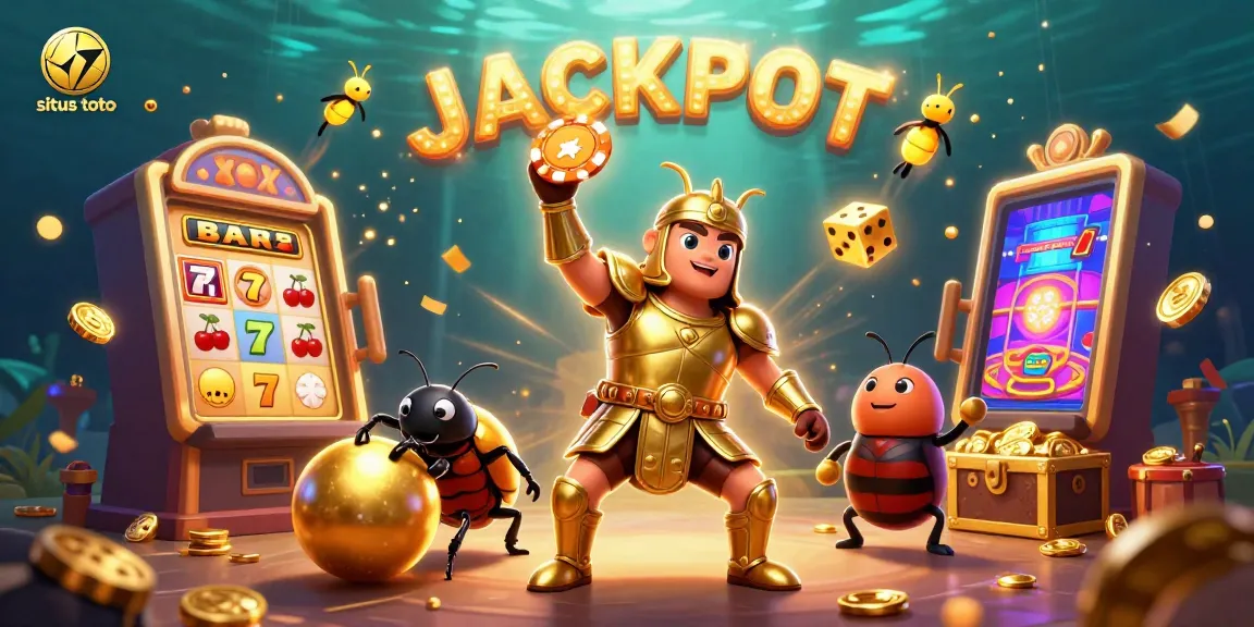 Experience excitement at situs toto with vibrant characters celebrating a big jackpot win!