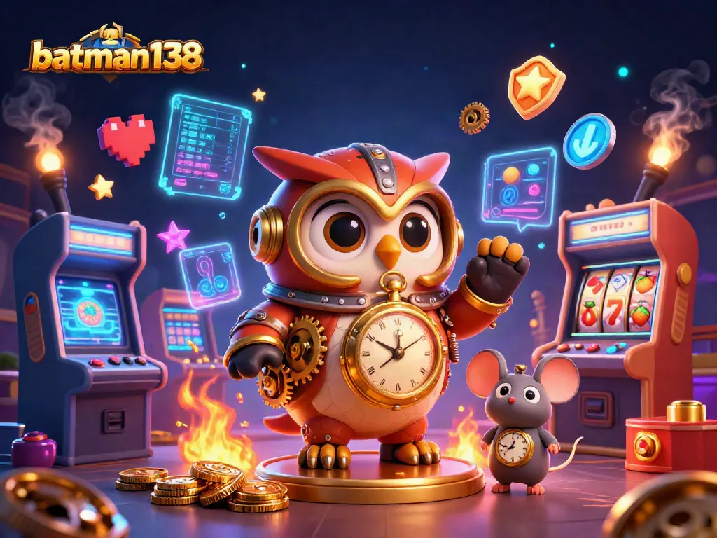 Experience thrilling gameplay with batman138 in a vibrant steampunk casino setting filled with colorful game elements.