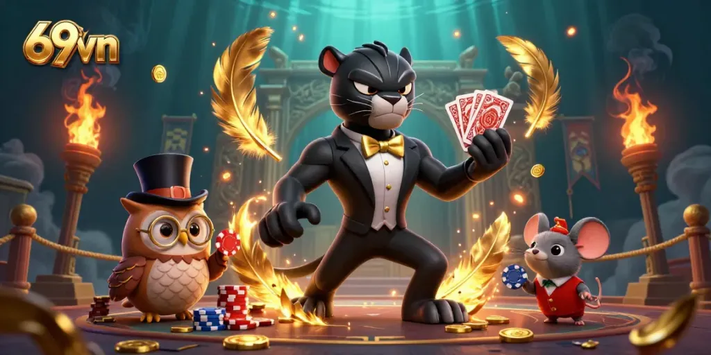 Engage with 69vn's exciting casino games featuring vibrant characters and thrilling elements!