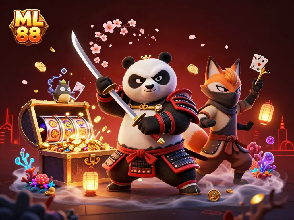 Experience thrilling gameplay with ML 88 featuring an energy-filled casino scene.