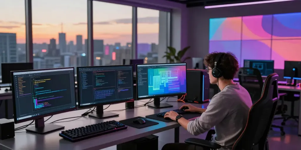 singatoto implementation in a high-tech gaming studio with data analytics dashboard