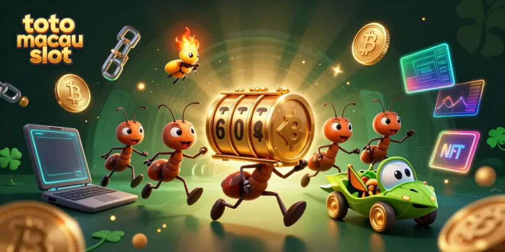 Bermain slot di toto macau slot dengan karakter lucu dan koin digital
