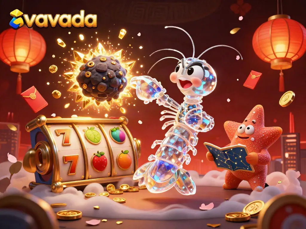Experience thrilling casino action at vavada with an explosive scene of a cosmic samurai winning big among golden symbols!