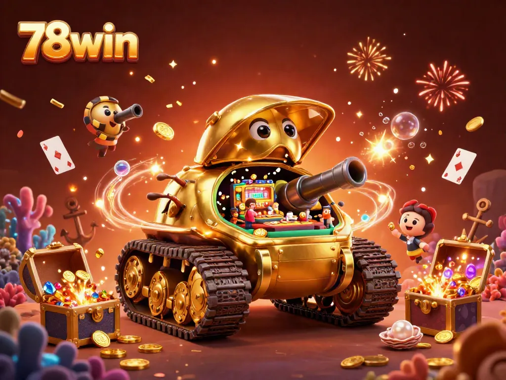 Experience the thrill of 78win's online gaming with dynamic casino elements and celebration effects.
