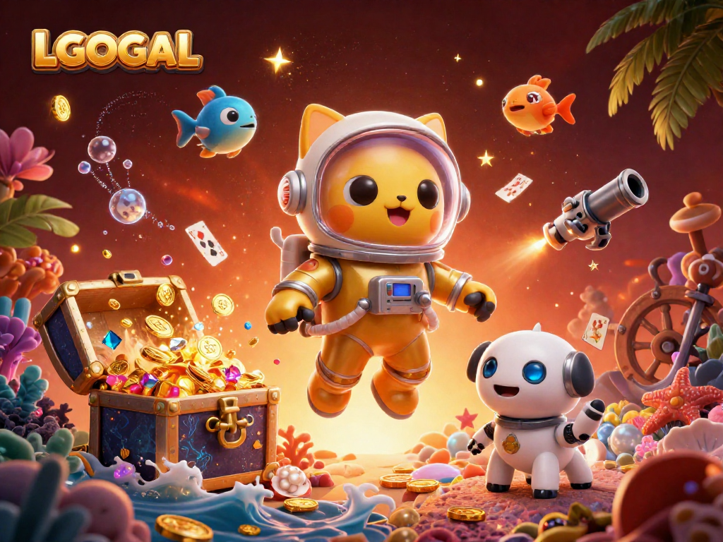 Experience thrilling gaming action with LGOGOAL's dynamic casino adventure illustration.