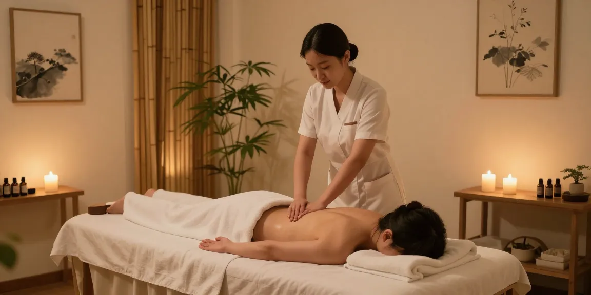 Relaxation during 강동구출장마사지 in serene spa environment