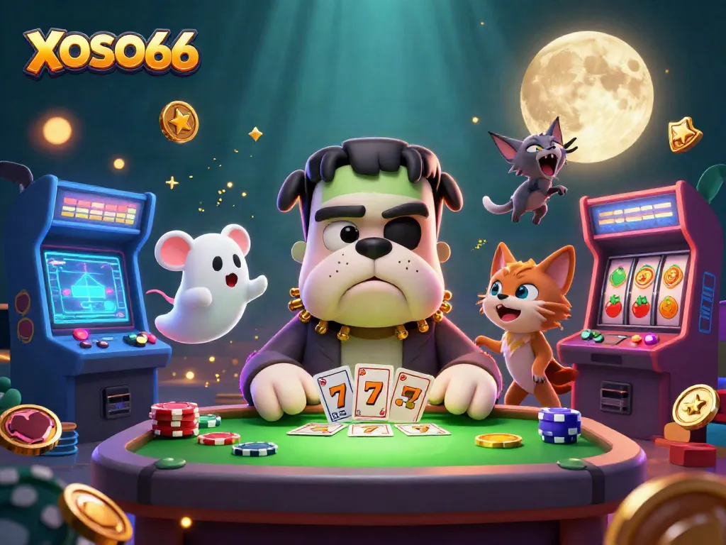 Experience thrilling gameplay at XOSO66 with our vibrant casino scene bursting with action.