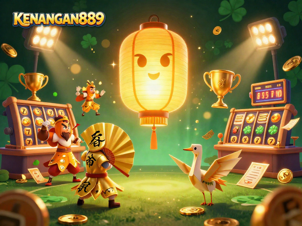 Engage with KENANGAN889 by winning big at an exciting slot game with golden trophy elements and more.